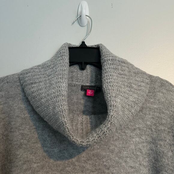 Vince Camuto Cowl Neck Balloon Sleeve Oversized Sweater, Gray, Women’s Medium - Picture 2 of 7